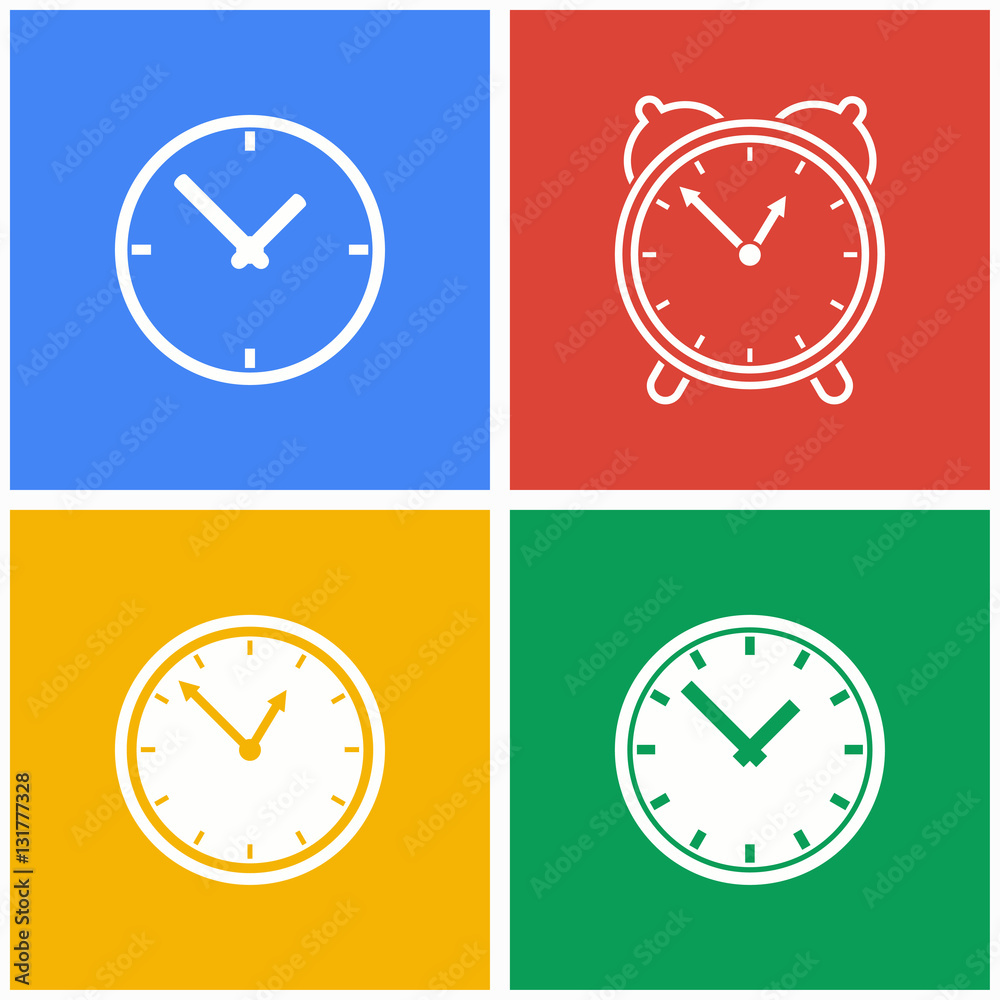 Clock icon set.