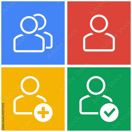 Account icon set.