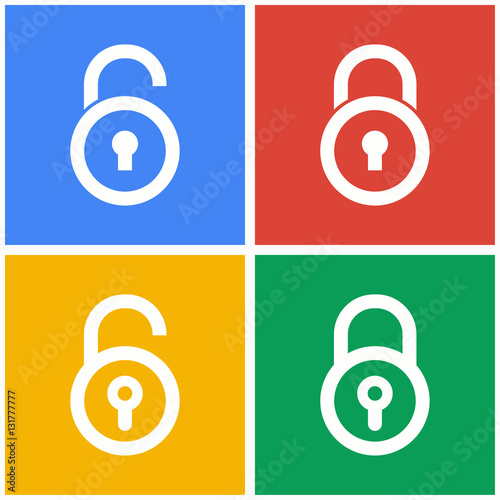 Lock icon set.