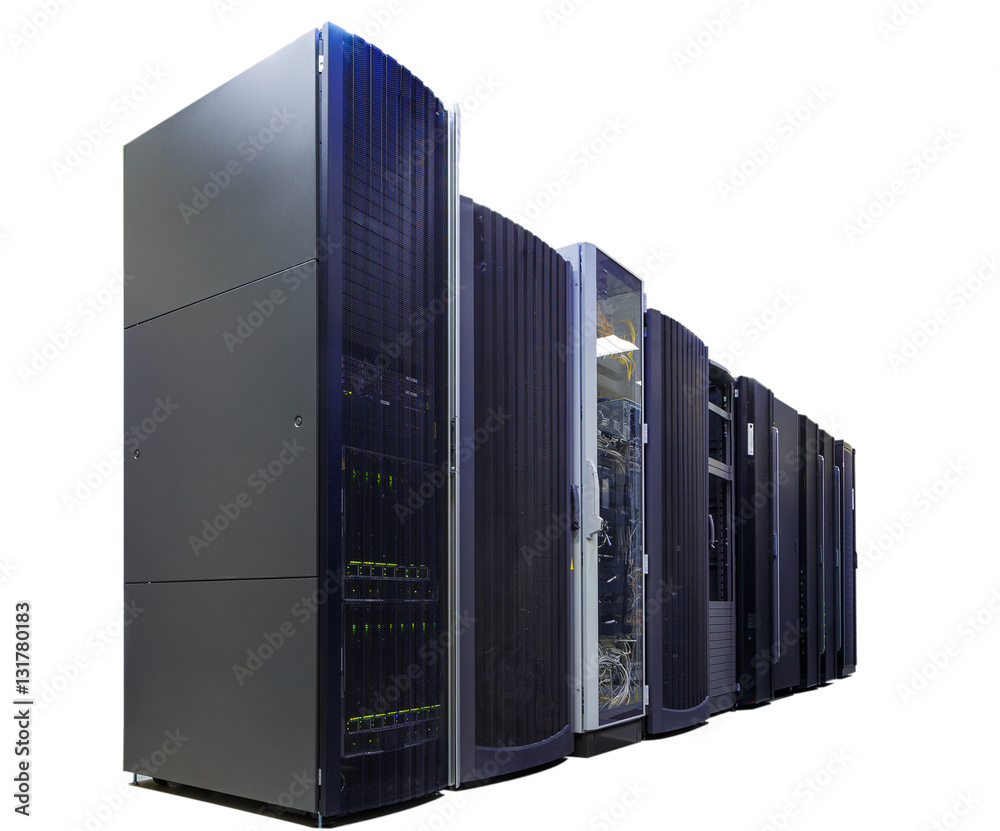 rows of server hardware in data center isolate rows of server hardware in data center isolate
