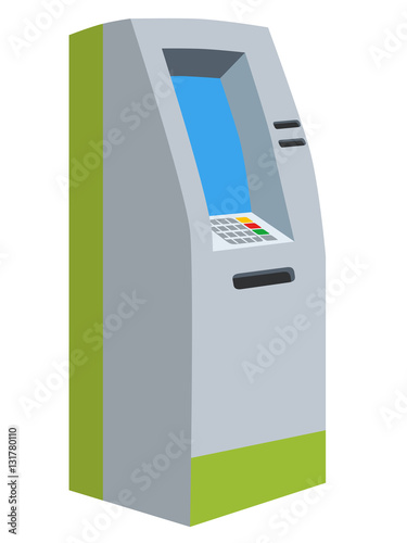ATM machine isolated vector