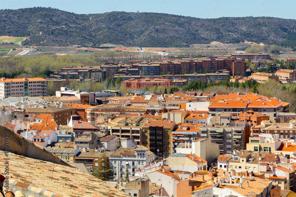 Aerial view of the monumental city of Cuenca, Spain