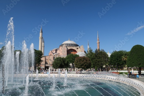 Beautiful Hagia Sophia Museum in Istanbuls Oldtown Sultanahmet, Turkey