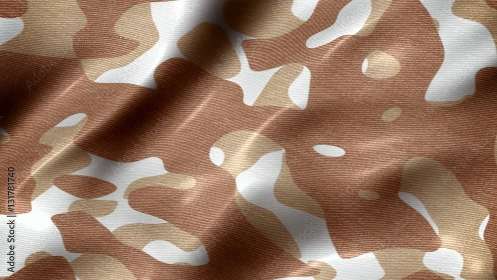 Desert camouflage pattern abstract motion background seamless loop
