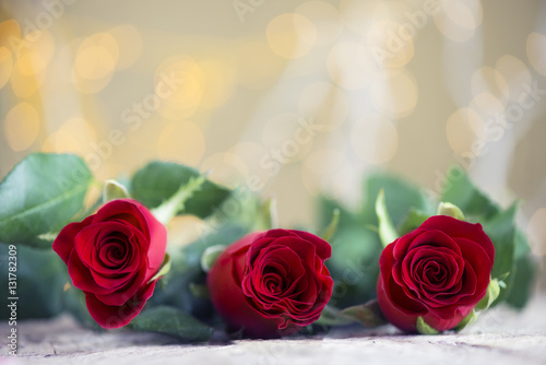 Red roses with beautiful background for Valentine s day
