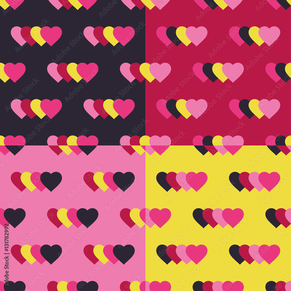 Set of 4 seamless pattern. Polka dot fabric. Print. Repeating background. Cloth design, wallpaper. Set of 4 seamless pattern. Polka dot fabric. Print. Repeating background. Cloth design, wallpaper.