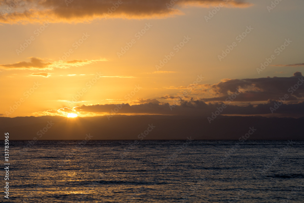 Idylic sunset over indian ocean, Madagascar