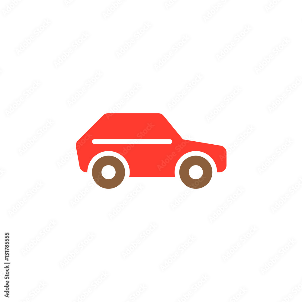 Car icon vector, filled flat sign, solid colorful pictogram isolated on white. Vehicle symbol, logo illustration
