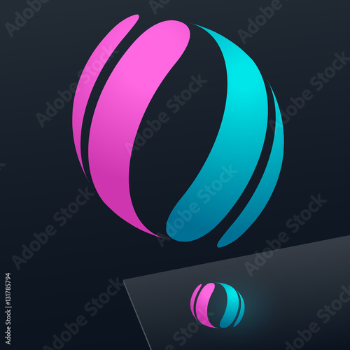 Vector colorful sign. Logo for Business, Technology, Corporation.