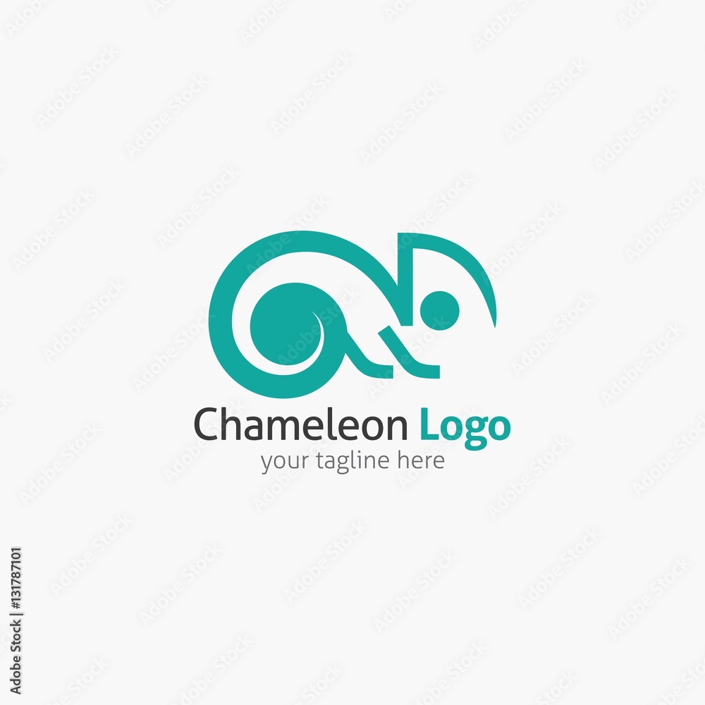 Chameleon logo design template. Vector illustration