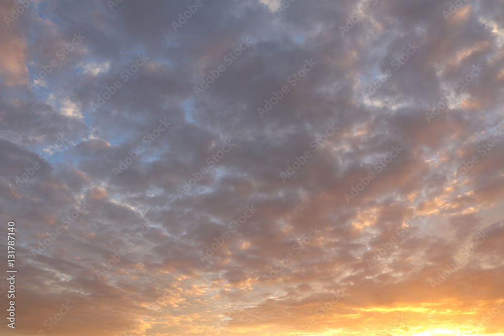 cloudy sky and sunrise background
