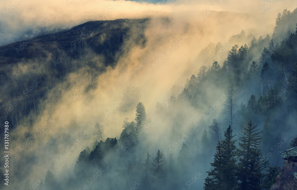 Fog in mountains