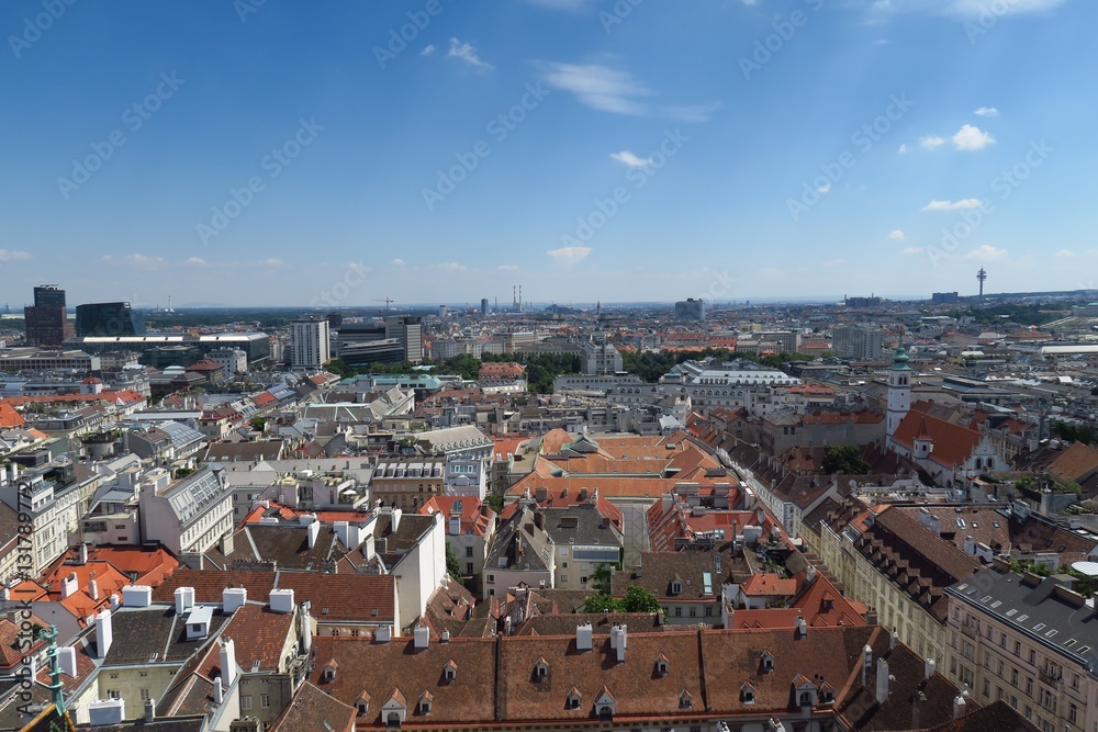 Skyline of the First District in Austrias Capital Vienna