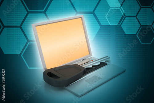 Wallpaper Mural laptop on key Torontodigital.ca