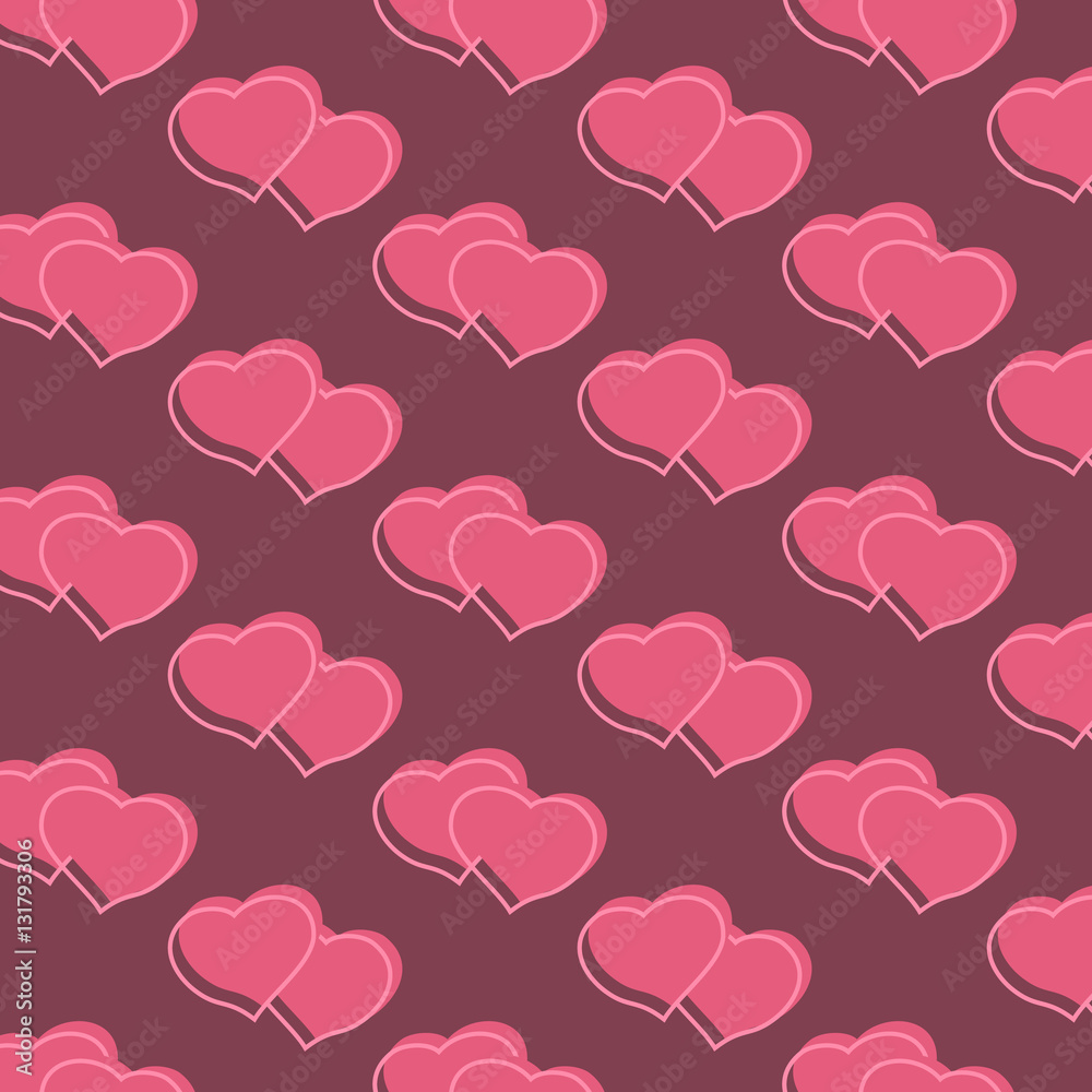 Seamless pattern with hearts. Love background. Valentine's Day. Vector illustration