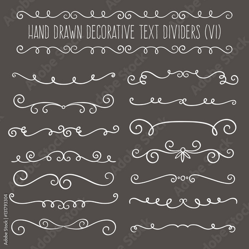 Collection of cute hand drawn vintage borders. 