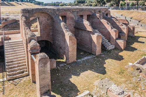 Circus Maximus - ancient Roman chariot racing stadium. Rome.