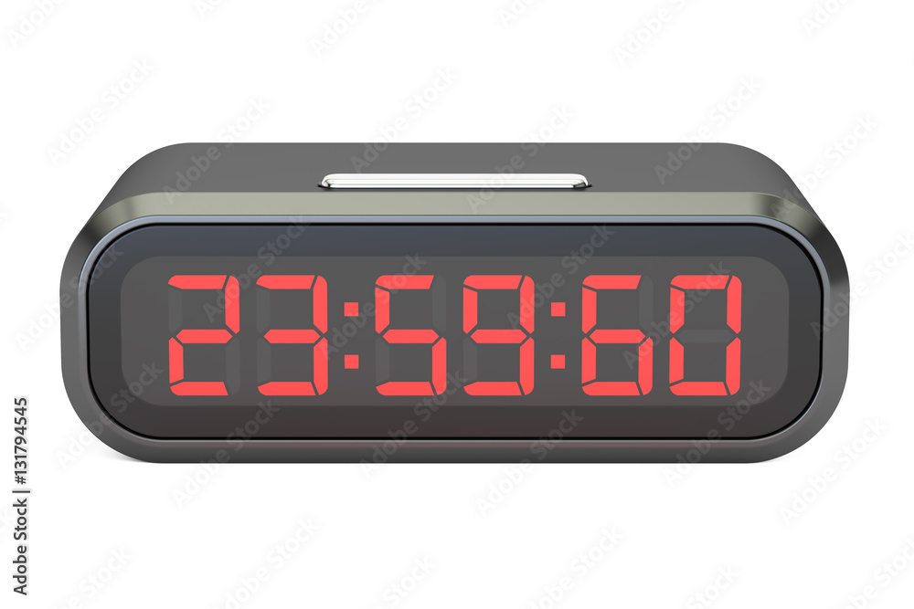 leap second on watches concept, 3D rendering leap second on watches concept, 3D rendering