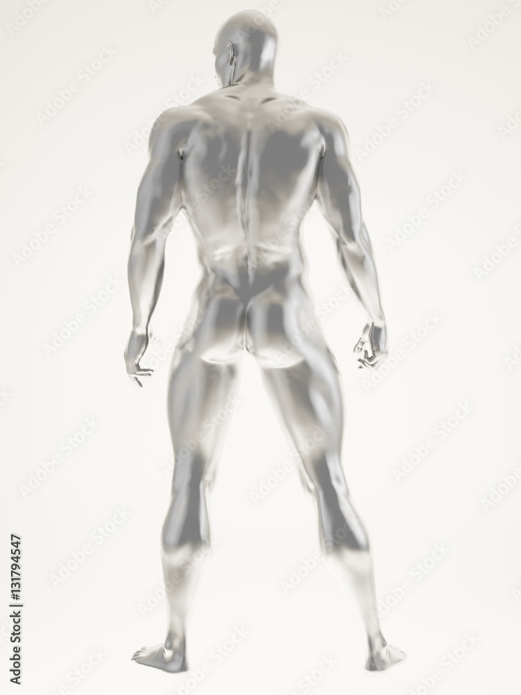 Silver man body