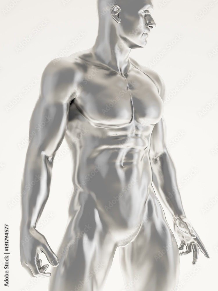 Silver man body