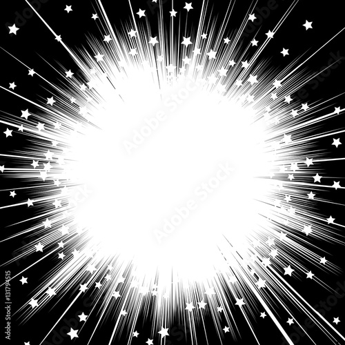 Sun ray or star burst Comic radial lines background