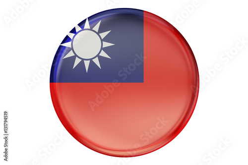 Free Download Badge with flag of Taiwan, 3D rendering - GFXLoad