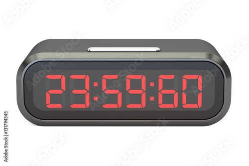 leap second on watches concept, 3D rendering