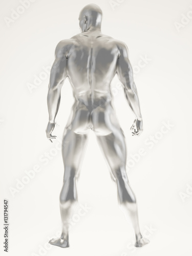 Fototapeta Naklejka Na Ścianę i Meble -  Silver man body