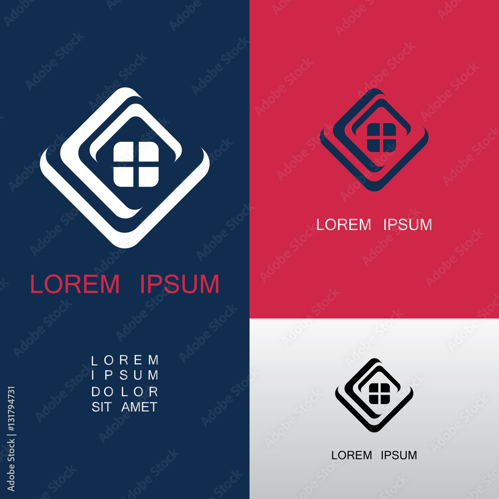 square construction company logo Stock Vector Adobe Stock