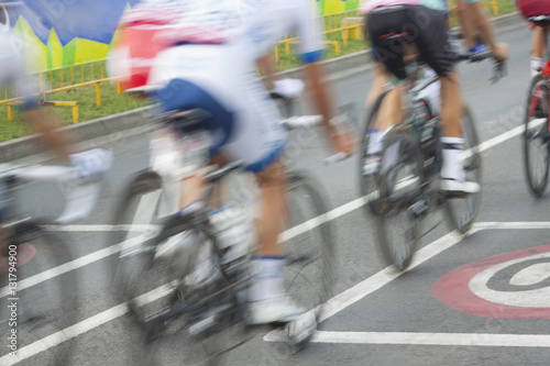 Wallpaper Mural Racing Cyclists, Motion Blur Torontodigital.ca