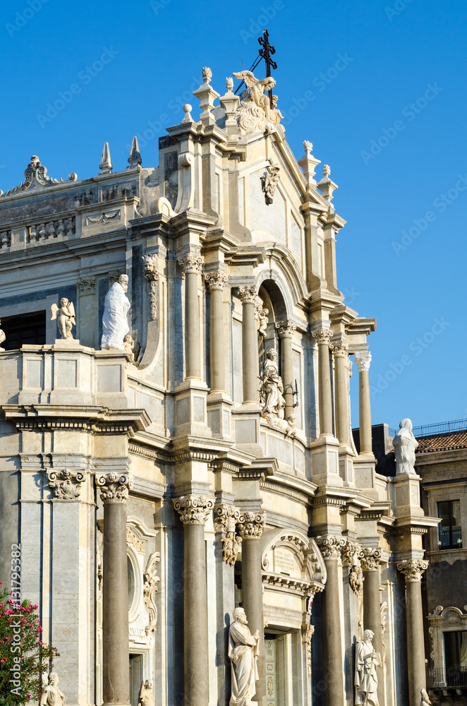 Cathedral of Santa Agatha. Main facade. Catania, Sicily, Italy