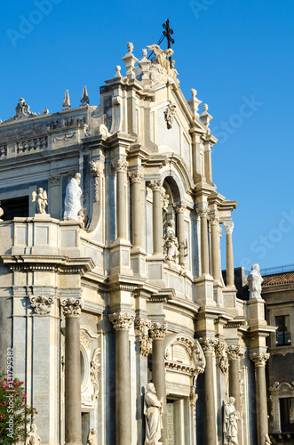 Cathedral of Santa Agatha. Main facade. Catania, Sicily, Italy