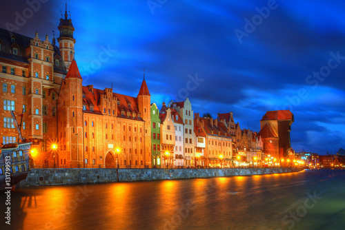 Gdańsk Stare Miasto nocą