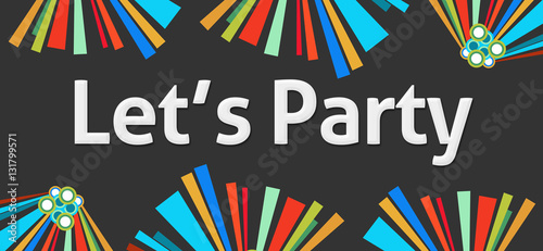 Lets Party Dark Colorful Elements 