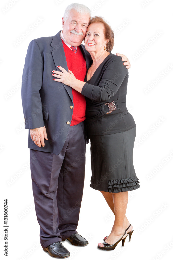 Loving elderly couple celebrating Valentines day Loving elderly couple celebrating Valentines day