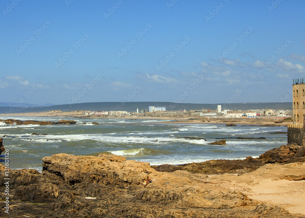 Beach and sea at Essaouira