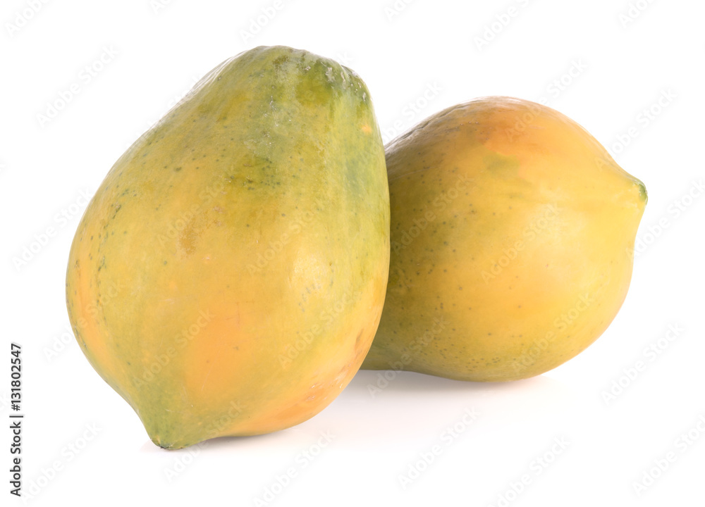 ripe papaya isolated on a white background ripe papaya isolated on a white background