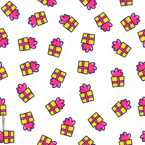 Doodles cute seamless pattern