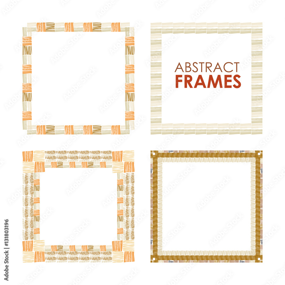 Ethnic vector frame set Ethnic vector frame set