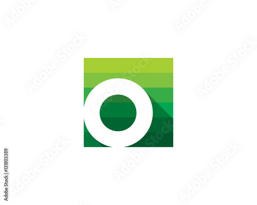 Initial Letter O Square Shadow Logo Design Element