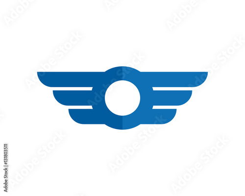 Initial Letter O WIng Logo Design Element