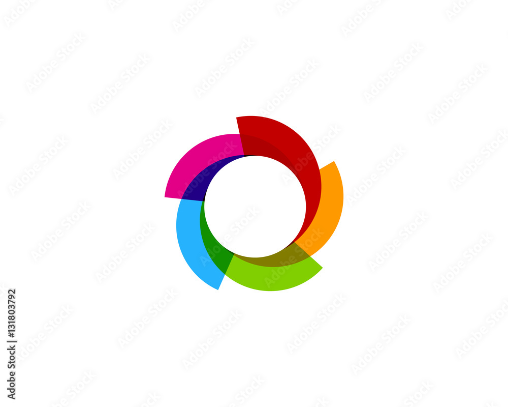 Initial Letter O Colorful Star Logo Design Element Initial Letter O Colorful Star Logo Design Element