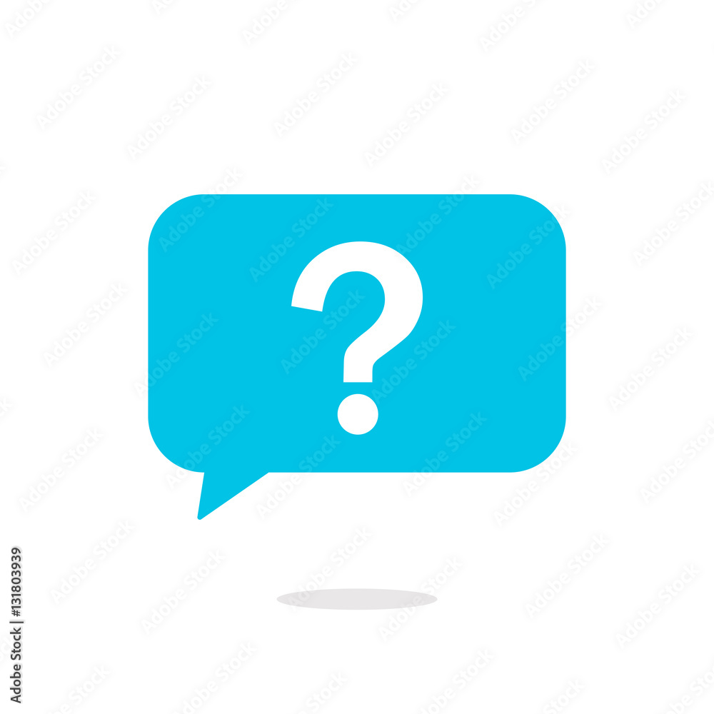 Question mark on rectangle bubble icon Question mark on rectangle bubble icon