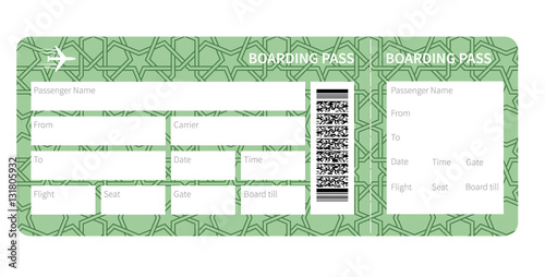 Airplane ticket blank