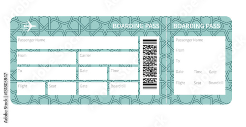 Airplane ticket blank