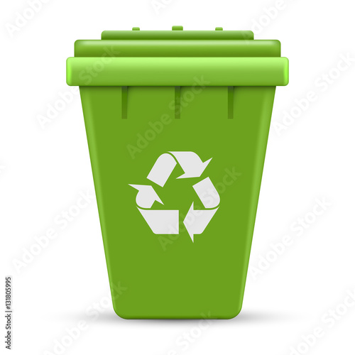 Green recycle outdoor container vector illustration isolated on