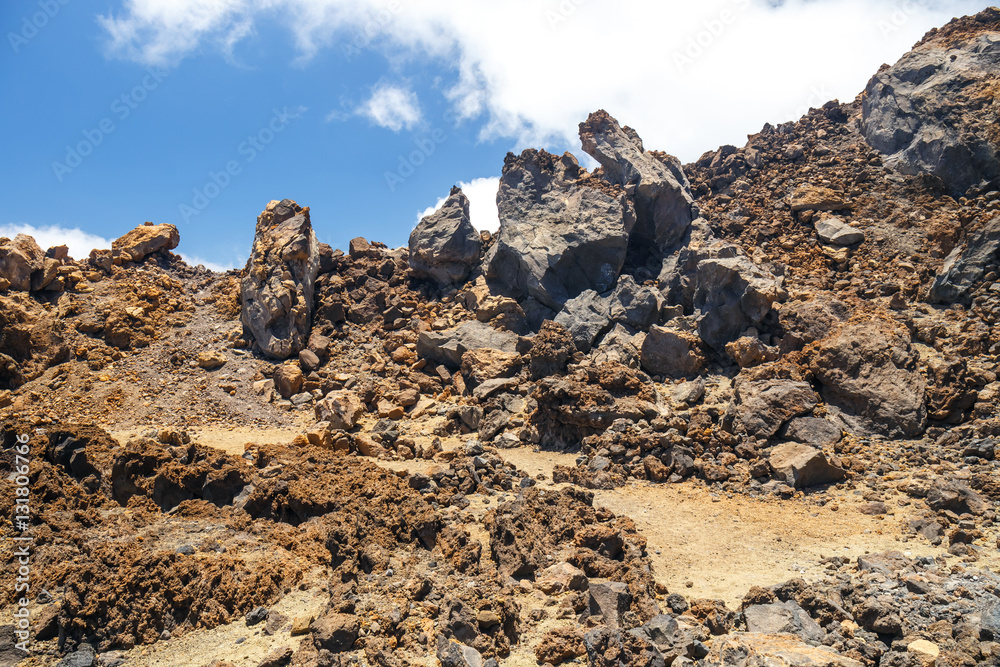 at the top of the El Teide volcano, Tenerife at the top of the El Teide volcano, Tenerife