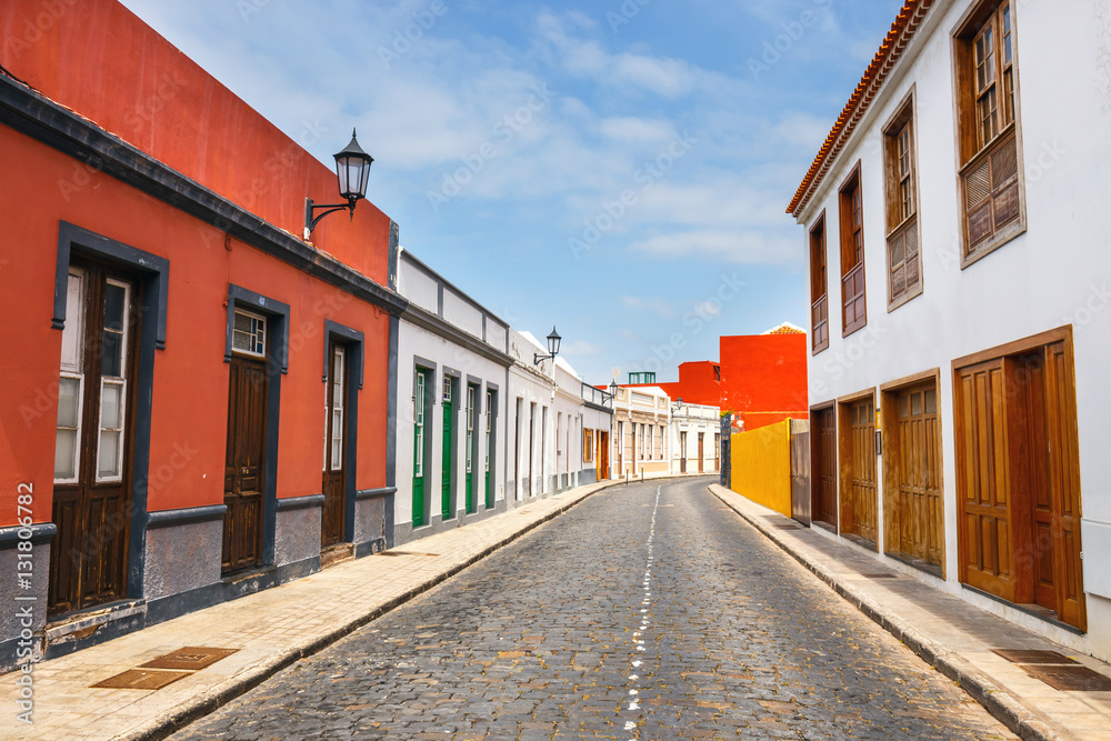 Street of Garachico Town on Tenerife Island, Canary, Spain Street of Garachico Town on Tenerife Island, Canary, Spain