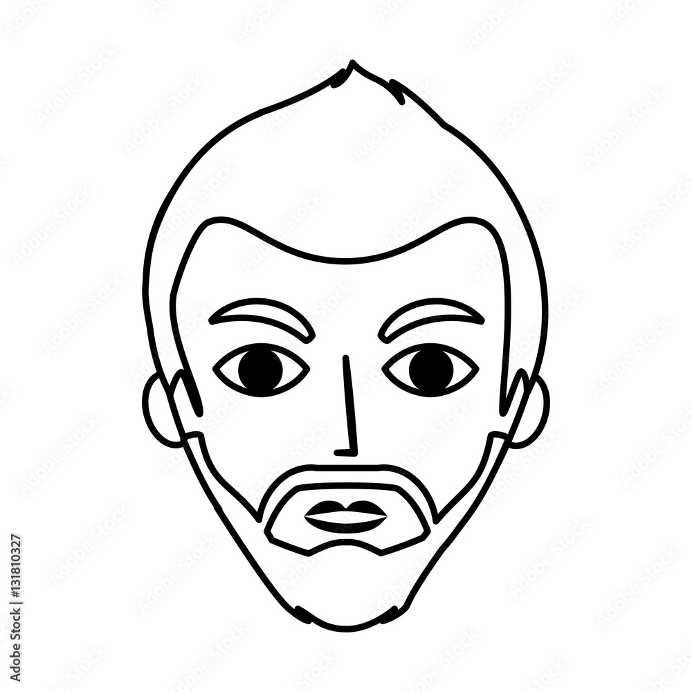 young man avatar character vector illustration design