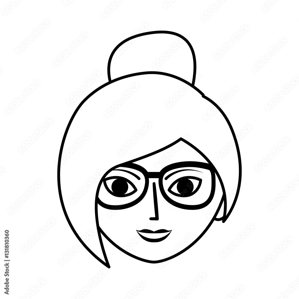 Obraz premium young woman avatar character vector illustration design